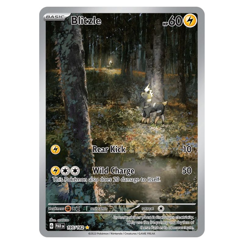 Blitzle Illustration Rare - Paradox Rift #195/182 Pokemon kort