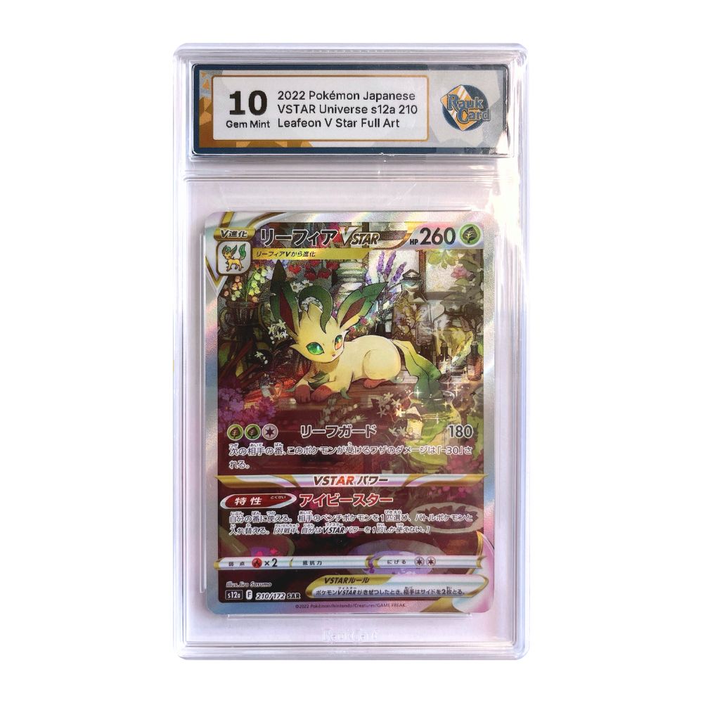 RaukCard 10 Leafeon VSTAR 210/172 graderat pokemonkort