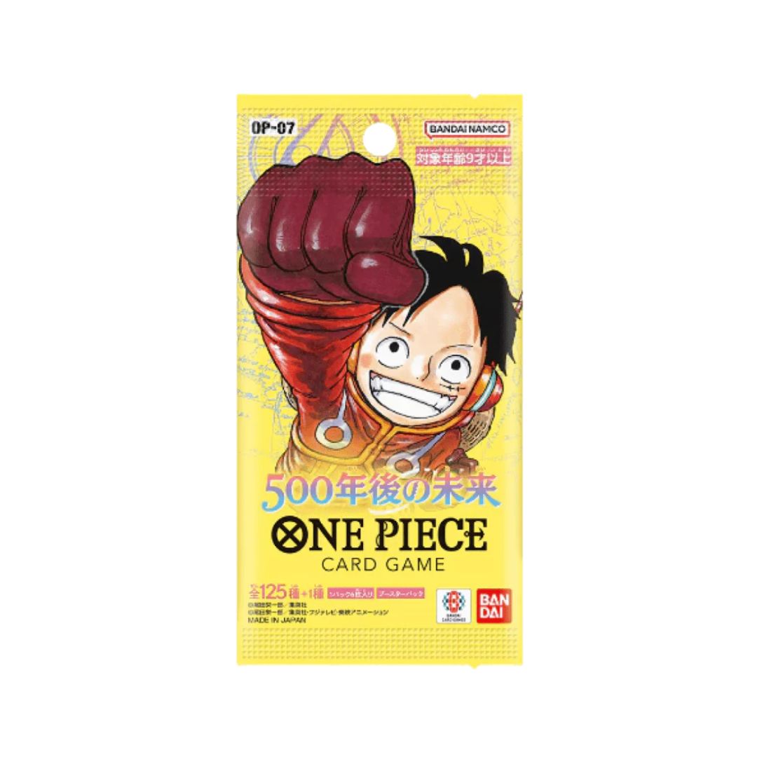 One Piece Card Game - OP07 500 Years Into The Future Booster Pack med futuristiska One Piece kort att samla på