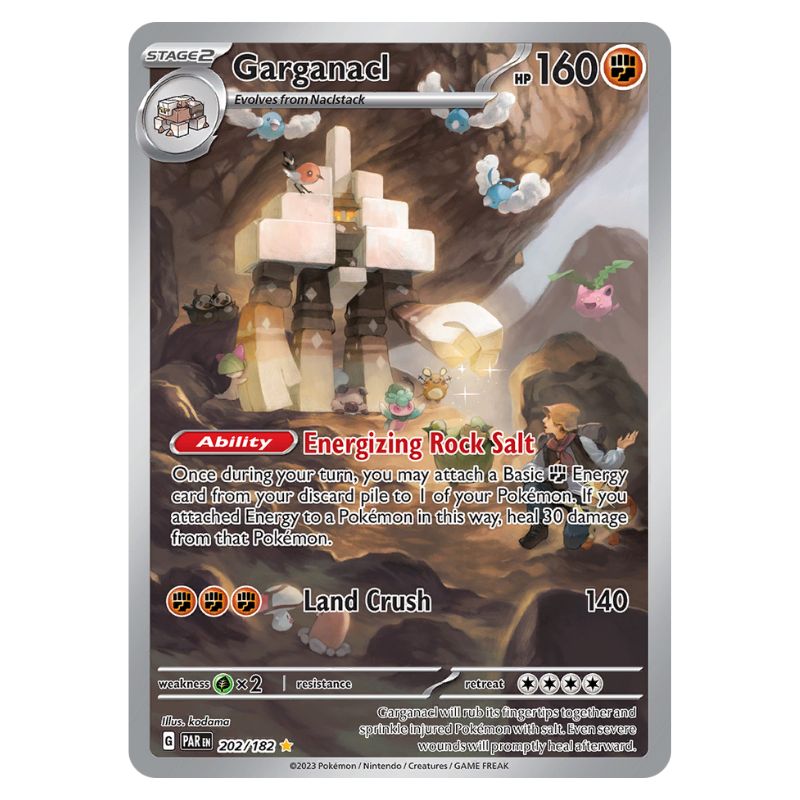 garganacl pokemon card Garganacl Illustration Rare - PAIR #202/182