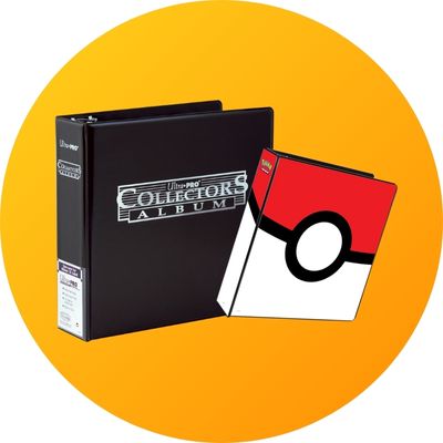 Pokemon kort album med tre ringar och pärm för lösa plastfickor