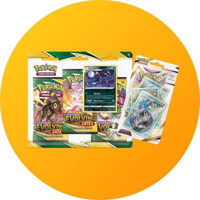 Pokemon checklane, 3-pack och andra blister pack med sällsynta kort