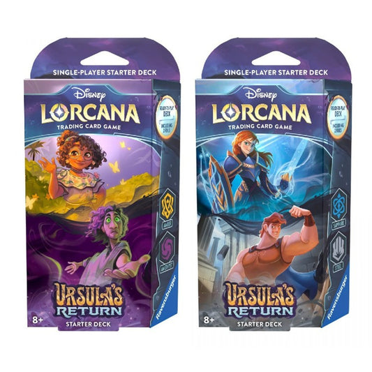 Disney Lorcana starter deck är spelklara lekar med 60 kort