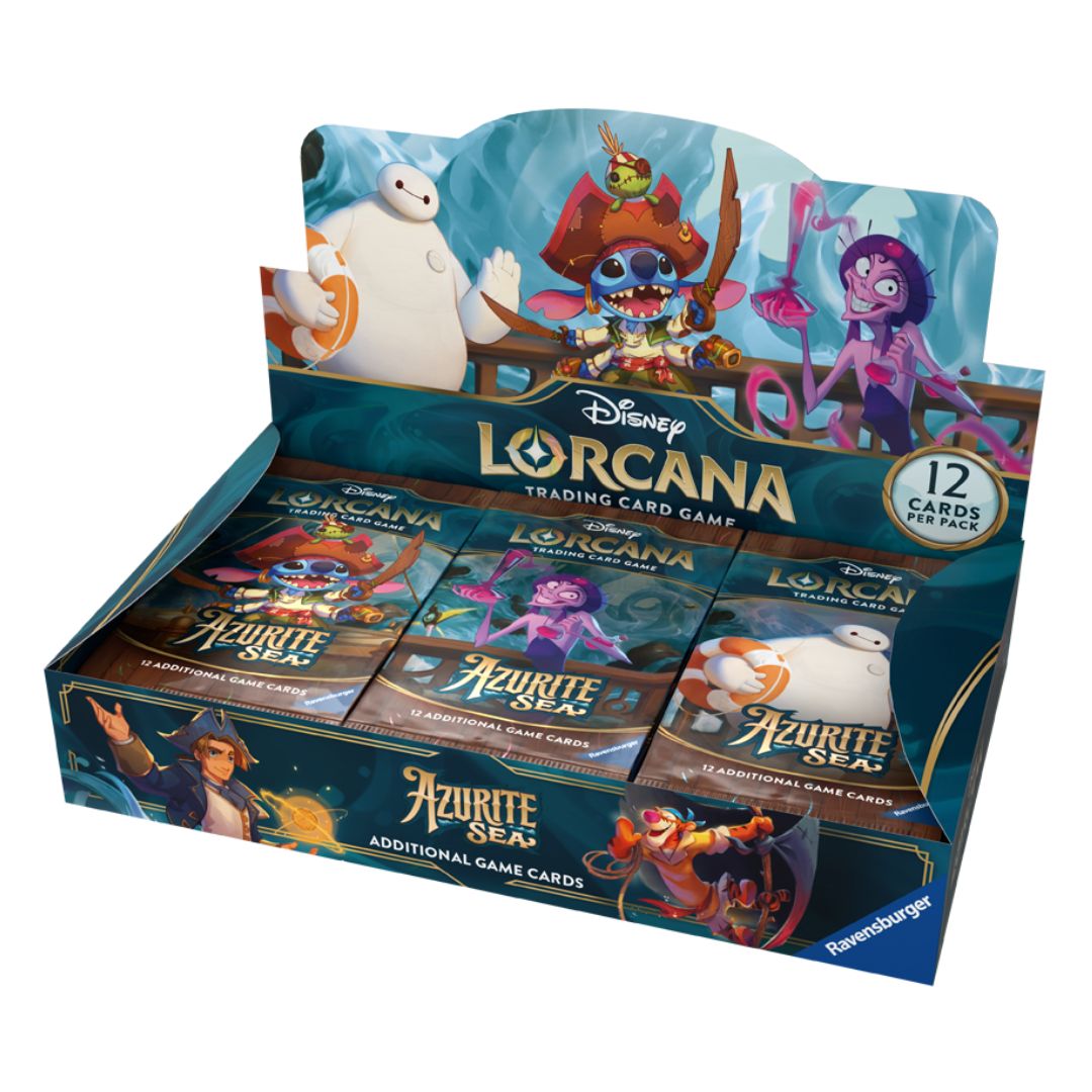 Disney Lorcana Azurite Sea Booster box fylld med häftiga kort