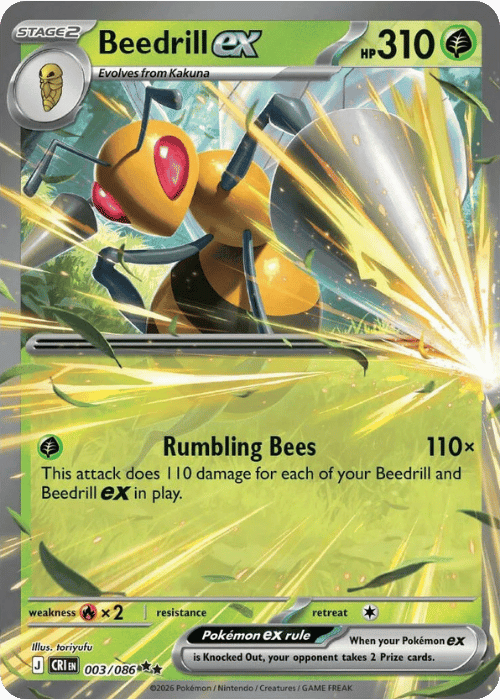 Beedrill ex 003/086 - Pokémon Chaos Rising