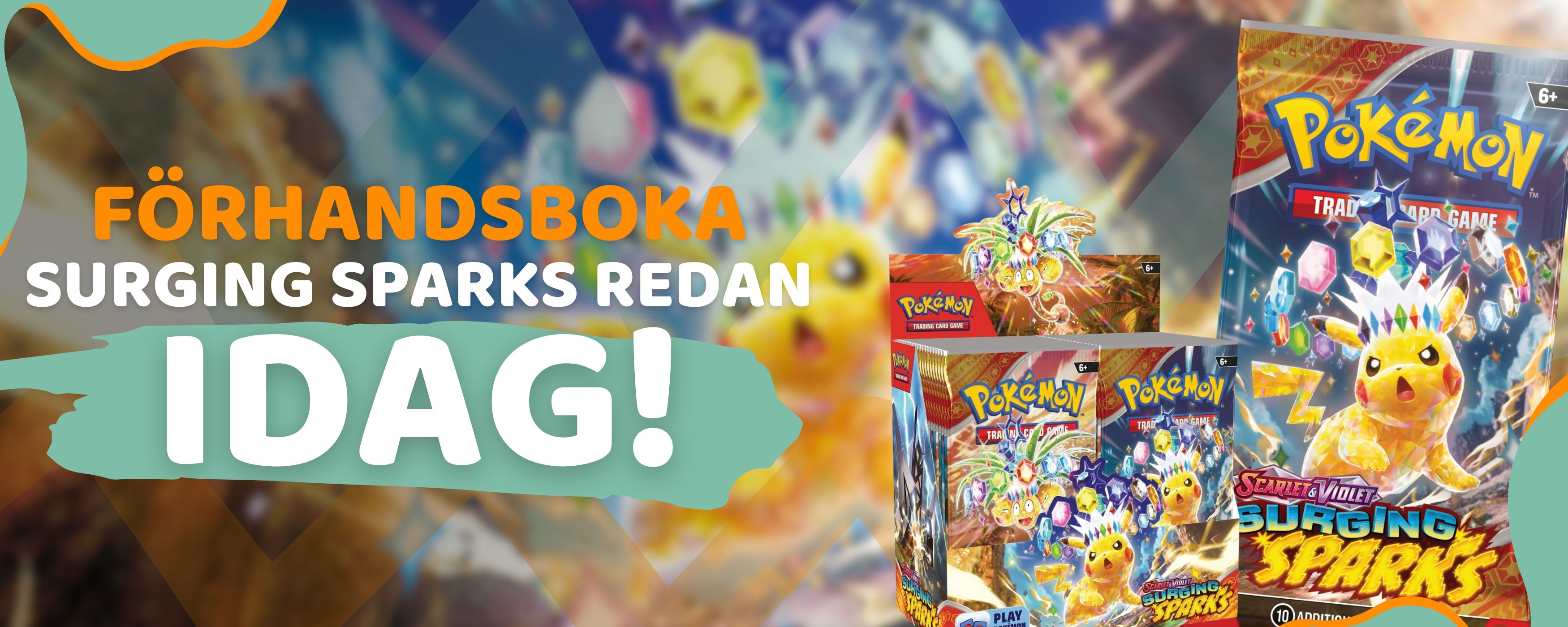 Boka Pokemon SV7 Surging Sparks redan idag!