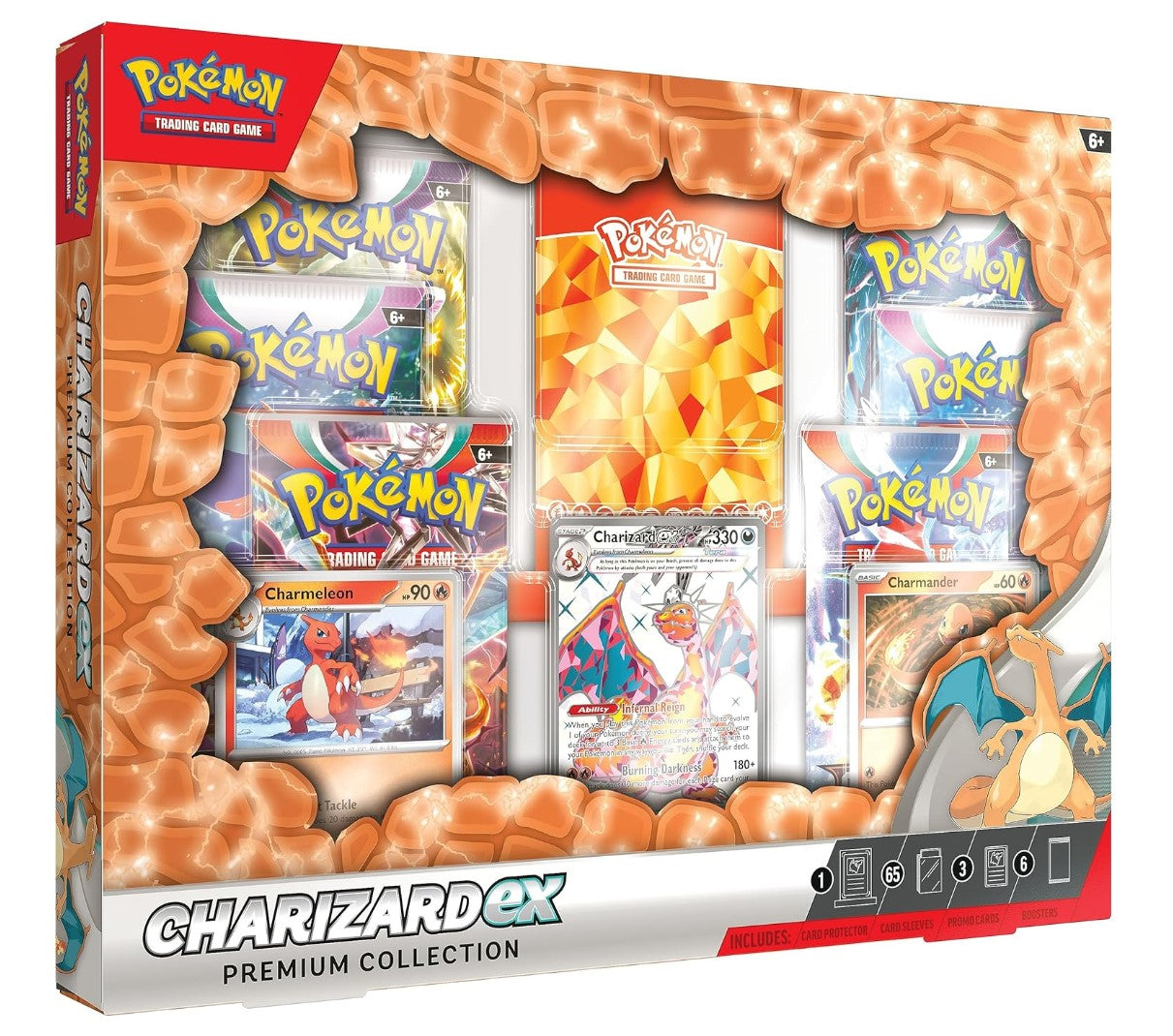 charizard ex premium collection box med charizard och booster packs