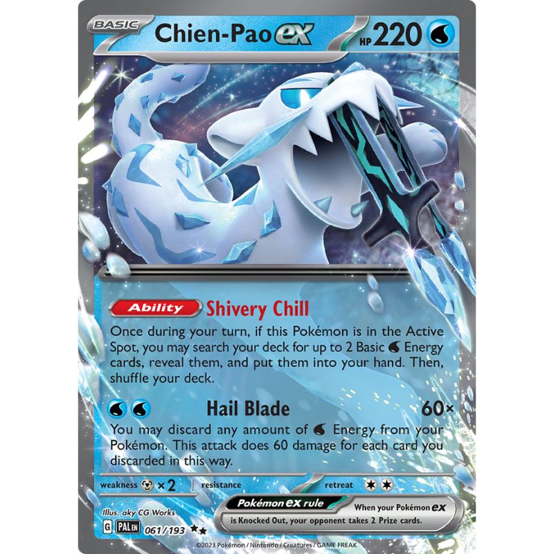 Chien-Pao ex kort från Pokemon Scarlet & Violet Paldea Evolved