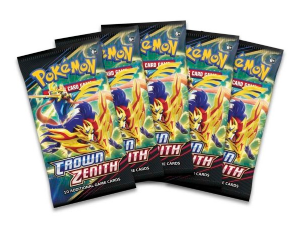 pokemon TCG sword & shield crown zenith med flera booster packs