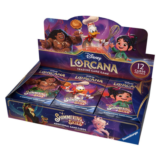 Disney Lorcana Shimmering Skies booster box display