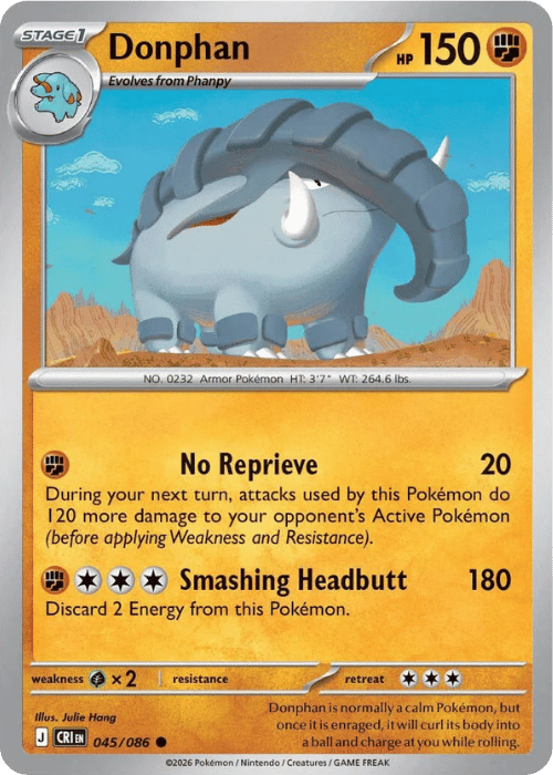 Donphan 045/086 Pokemon Chaos Rising