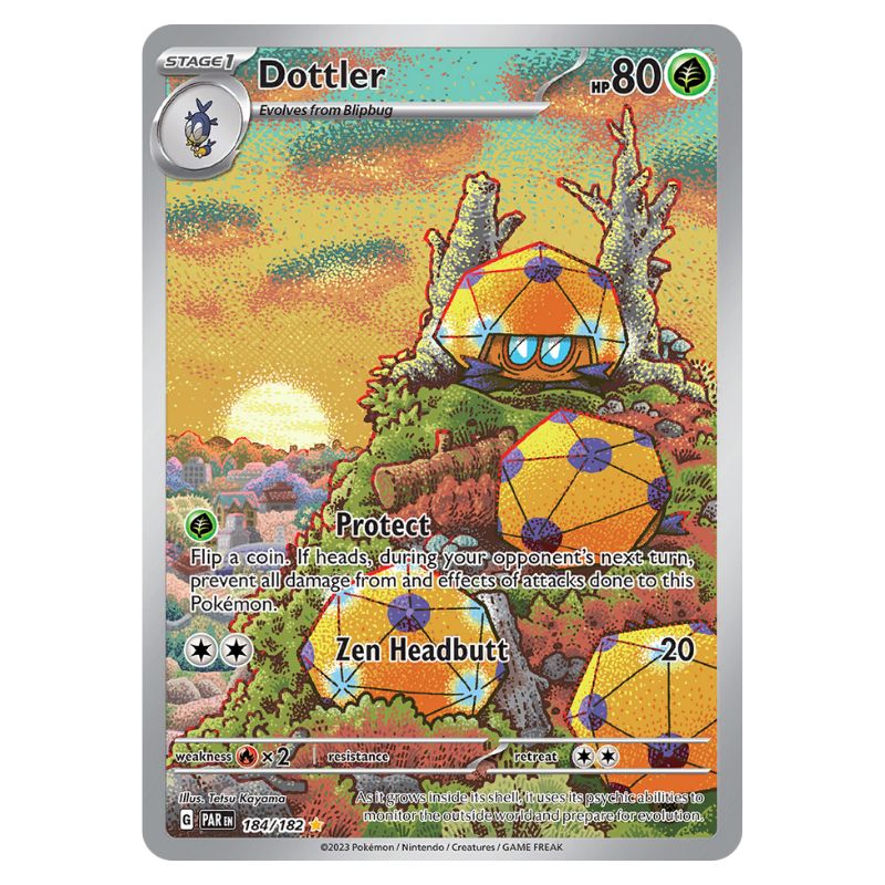 Dottler Illustration Rare - Paradox Rift #184/182 Pokemon kort