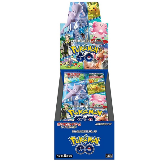 pokemon TCG japansk pokemon go enhanced expansion pack booster box blå med bilder från spelet pokemon go