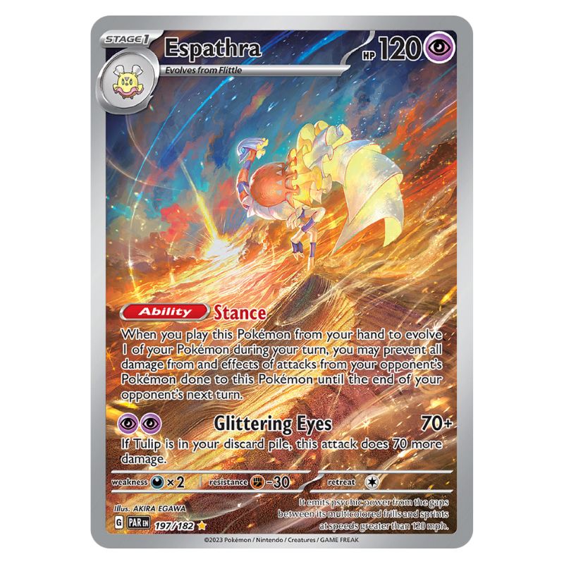 Espathra Illustration Rare - Paradox Rift #197/182 Pokemon kort