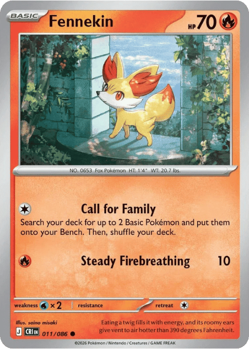 Fennekin 011/086 - Pokémon Chaos Rising
