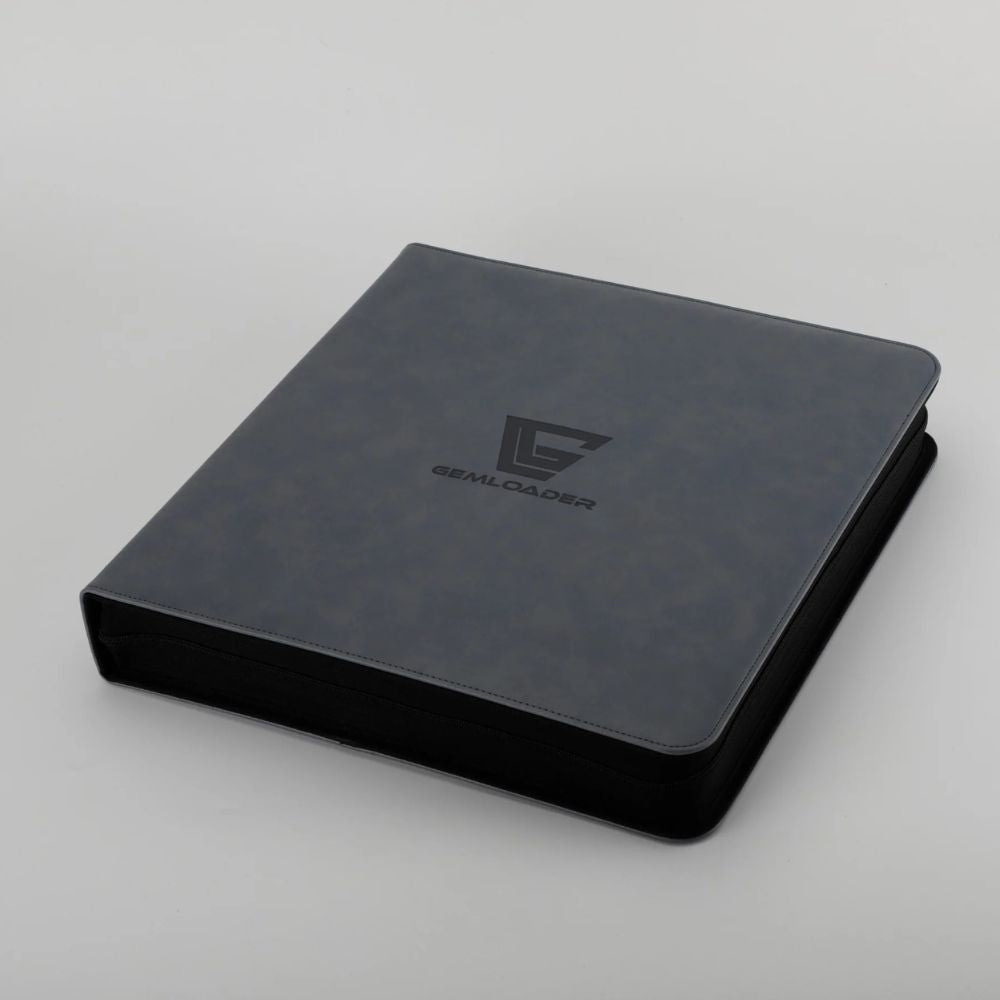 Gemloader Premium Toploader Pärm med plats för 336 kort i grå färg