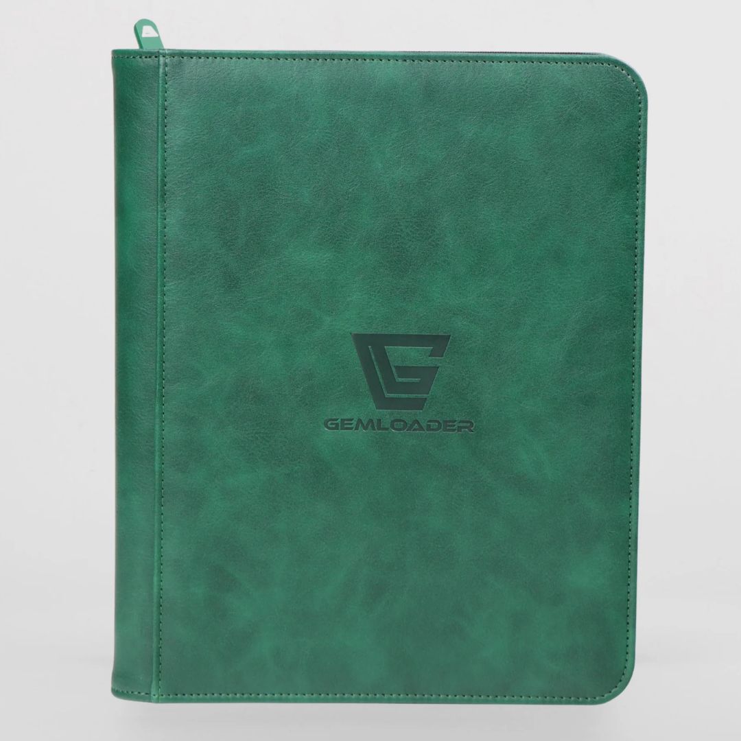 Gemloader: Premium Toploader Fit Collector's Binder (112 Pockets) - Green