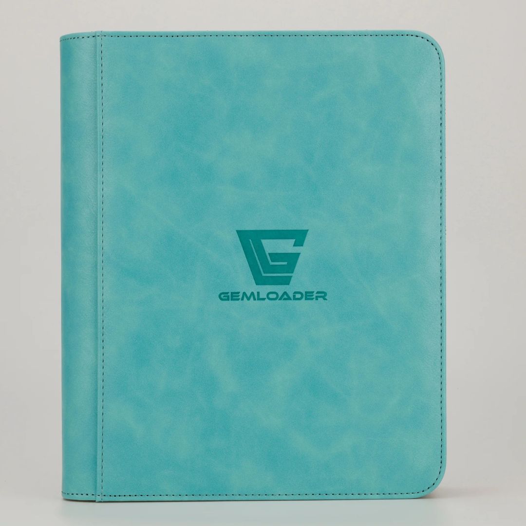 Gemloader: Premium Toploader Fit Collector's Binder (112 Pockets) - New Tiffany Blue