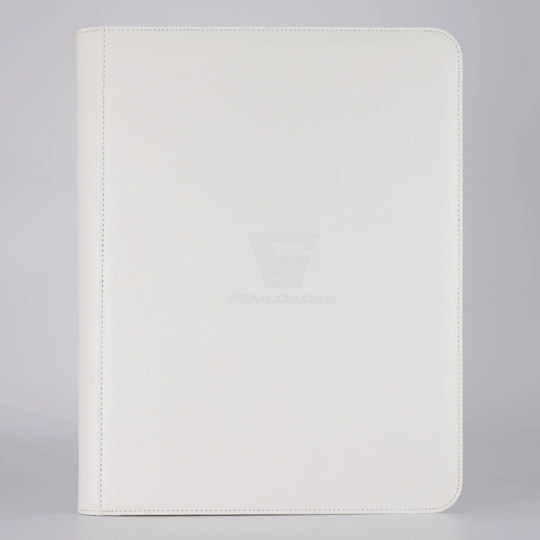 Gemloader Premium 3''X4'' toploader fit collector's binder [216 pockets 3X3] White