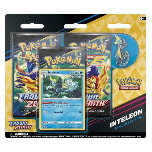 Pokémon TCG: Crown Zenith - Inteleon 3-Pack Pin Blister