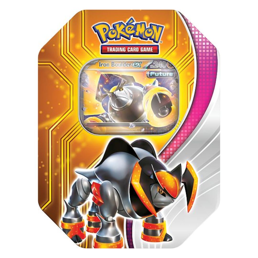 Pokémon Paradox Destinies ex Tin med häftigt promokort och 4 booster packs