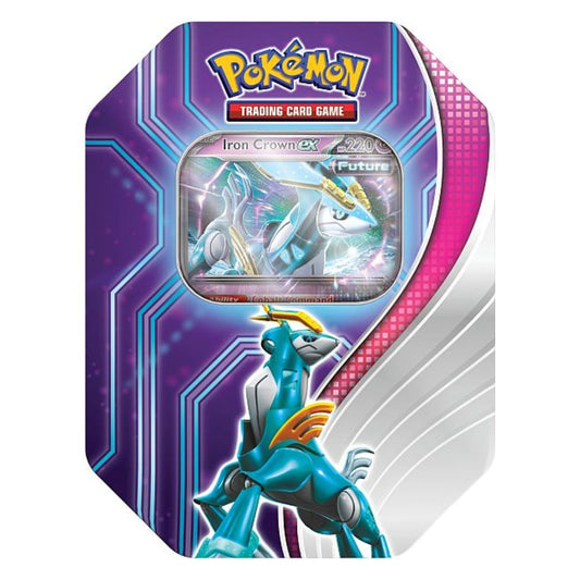 Pokémon Paradox Destinies ex Tin med häftigt promokort och 4 booster packs