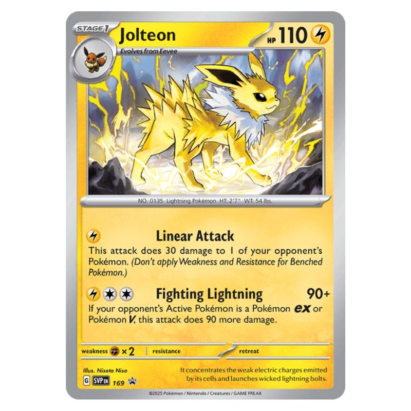 Jolteon Holo SVP169 Promo Pokemon kort