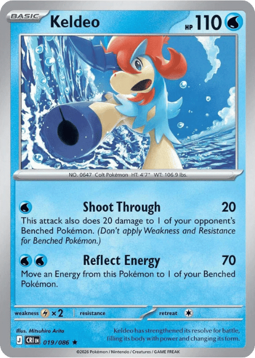 Keldeo 019/086 - Pokémon Chaos Rising