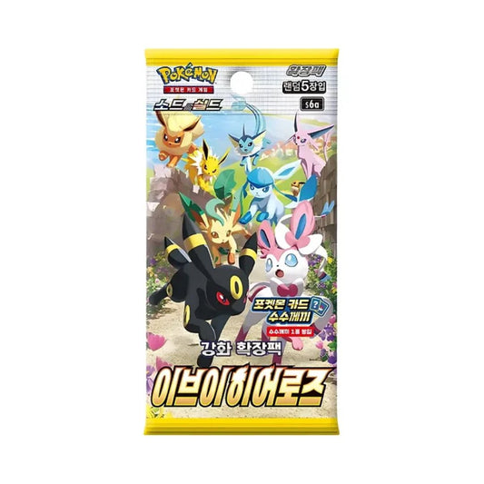 Eevee Heroes Pokemon Booster Pack med koreanska kort