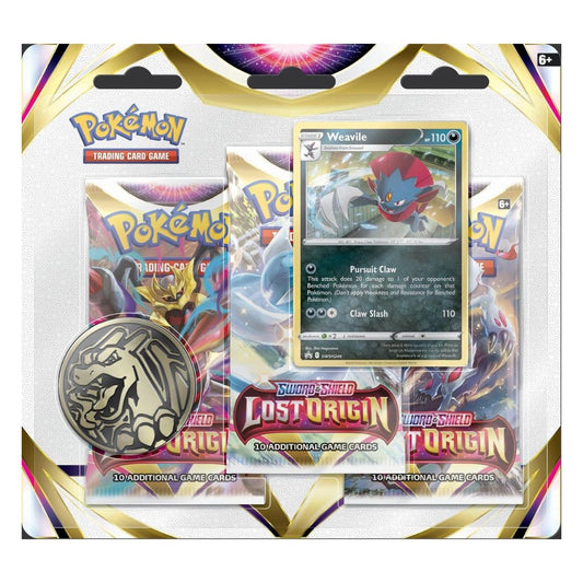 Pokemon Lost Origin Blister Pack med Weavile kort