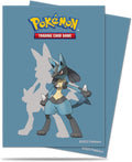 Ultra pro sleeve för pokemon kort med lucario motiv, blå baksida