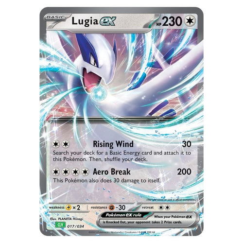 Lugia ex CLV017 Pokemon kort stort kort