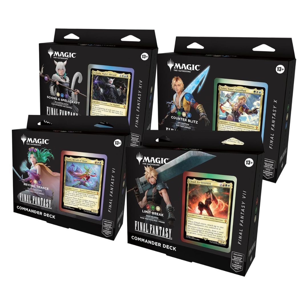 shop deals on mtg commander deck builder Products CommanderComplete Step into the worlds of the beloved FINAL FANTASY RPG series sixteen mainline games Magic: The Gathering - Commander