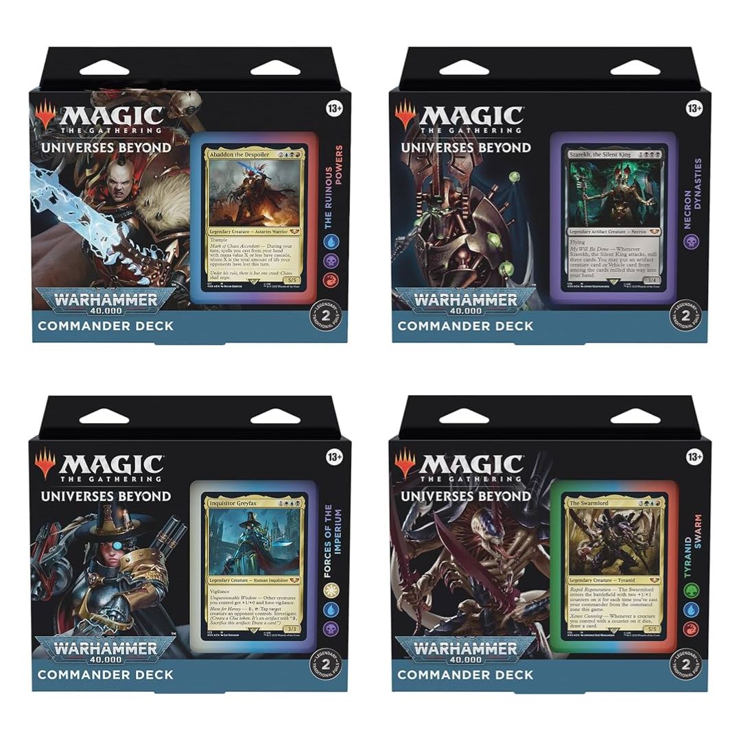 Magic the Gathering MTG Warhammer 40000 Commander Deck 100-korts-lek redo att spela med