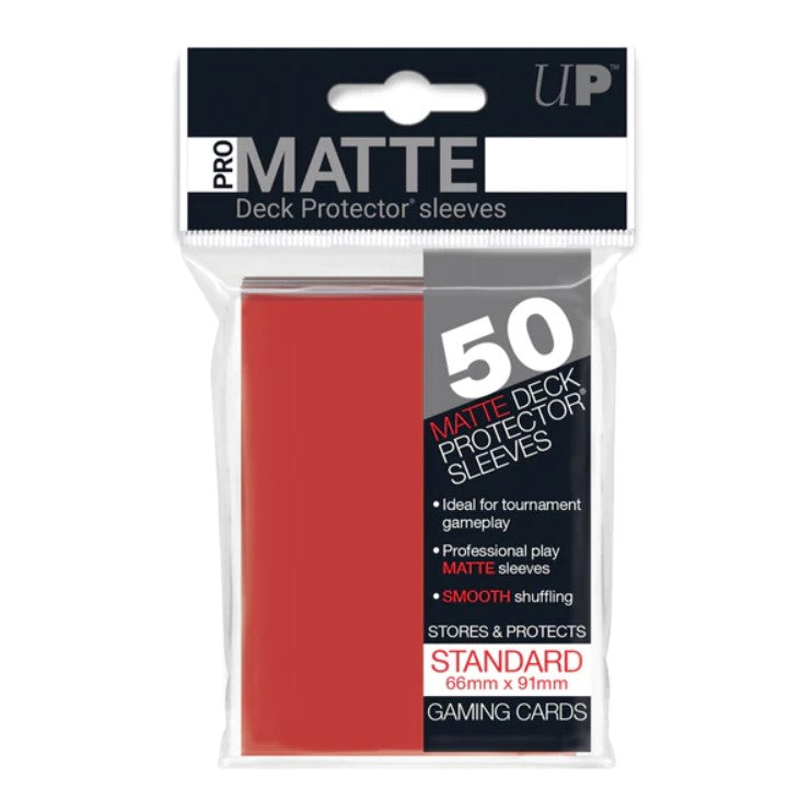 Ultra PRO: Standard Deck Protector Sleeves Pro Matte 50st, Röd