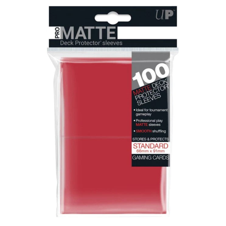 Ultra PRO: Standard Deck Protector Sleeves Pro Matte 100st, Röd