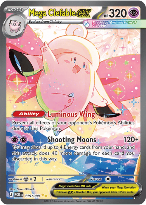 Mega Clefable ex 119/088 - Pokémon Perfect Order