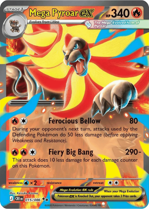 Mega Pyroar ex 015/086 - Pokémon Chaos Rising