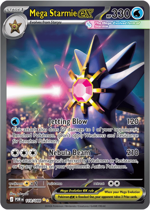 Mega Starmie ex 118/088 - Pokémon Perfect Order
