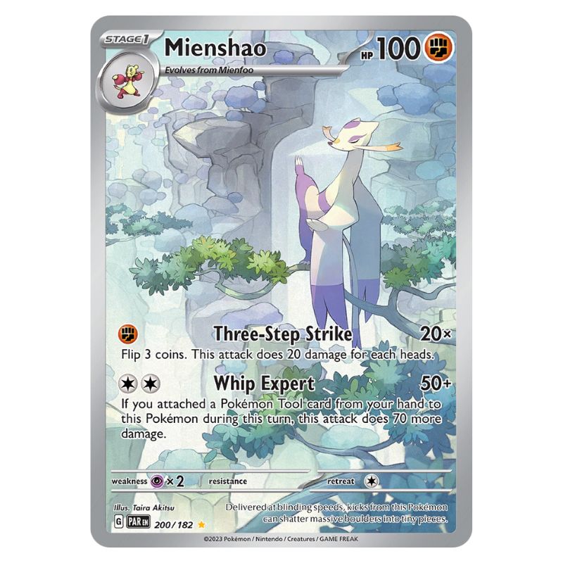 Mienshao Illustration Rare - PAR #200/182 Pokemon kort