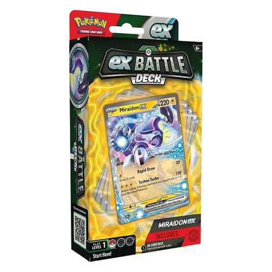 Pokémon TCG: ex Battle Deck Miraidon ex ger dig en färdigbygg 60-kortslek att utmana dina motståndare med