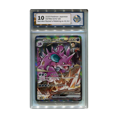 Team Rocket's Nidoking SAR 126/098 RaukCard 10 graderat Pokemon kort