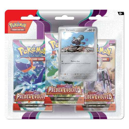 Pokemon Scarlet & Violet Paldea Evolved blister pack med Varoom kort