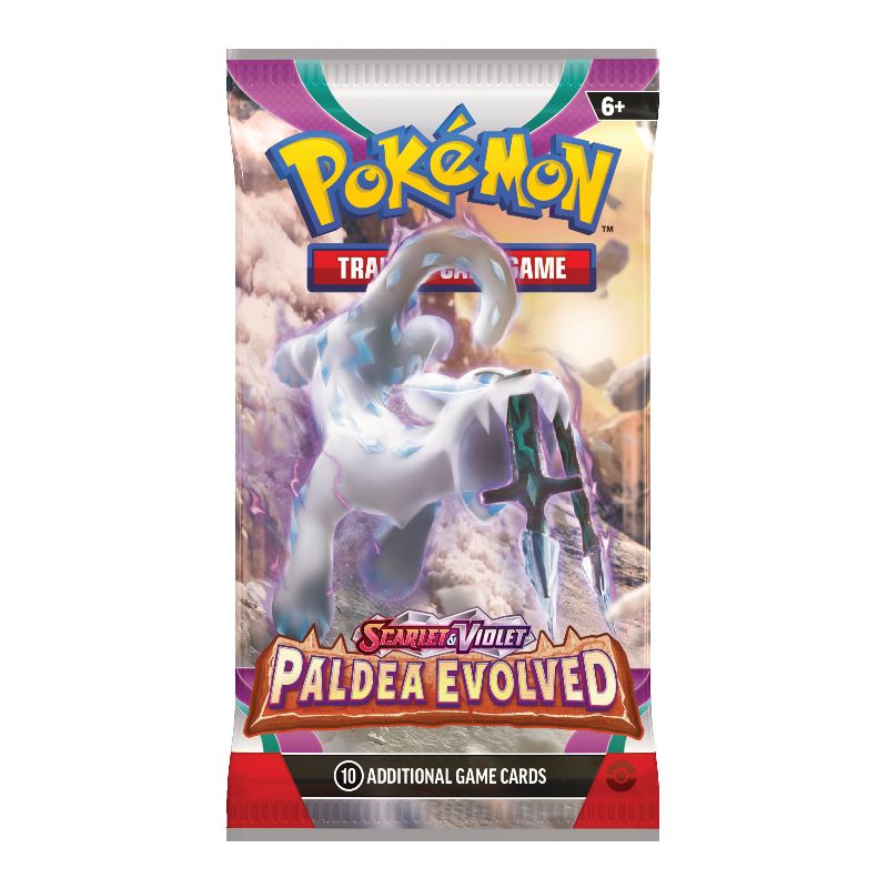 Pokémon Paldea Evolved booster pack med Chien-Pao omslag