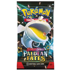 Pokemon Paldean Fates booster pack med dondozo omslag innehållande 10 kort.