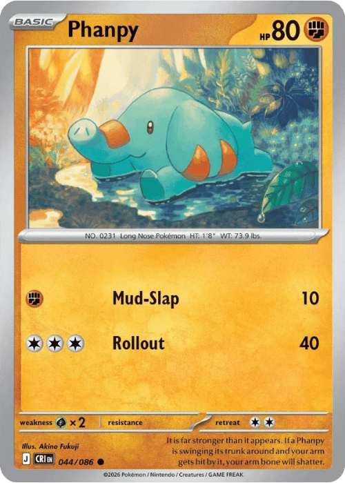 Phanpy 044/086 Pokemon Chaos Rising