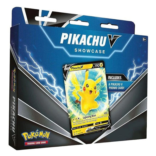 Pokémon Pikachu V Showcase box med snyggt promokort och spännande booster packs