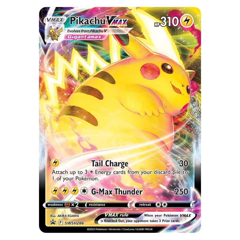 Pokemon Pikachu VMAX kort SWSH286 från Crown Zenith Special Collection