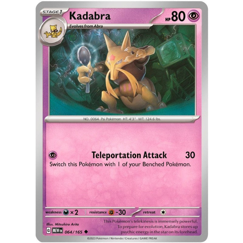 Kadabra Holo #064/165 Black Star Promo Pokemon kort