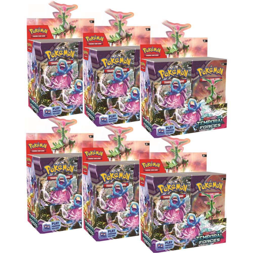 6x Pokémon Scarlet & Violet 5: Temporal Forces Booster Box - Case